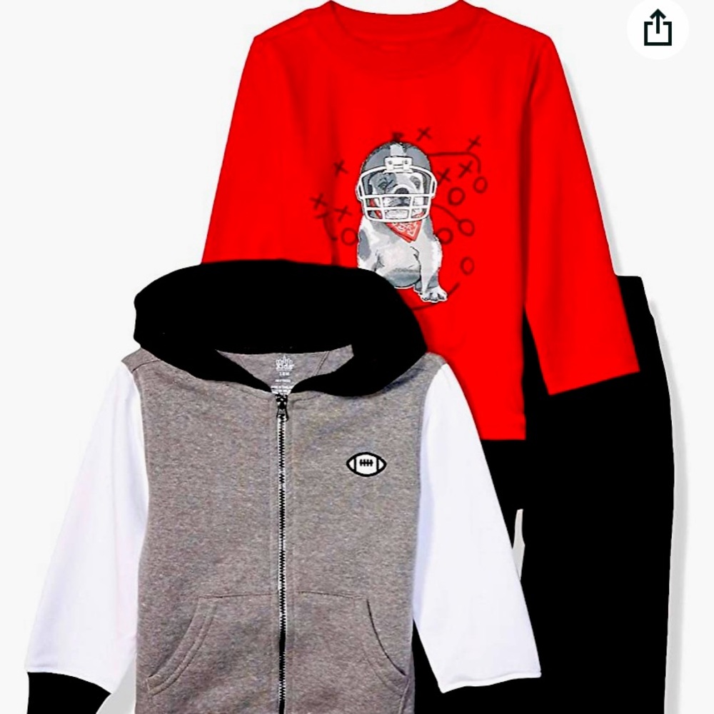 Kids headquarter baby boy 3-piece Zip up hoodie and joggers